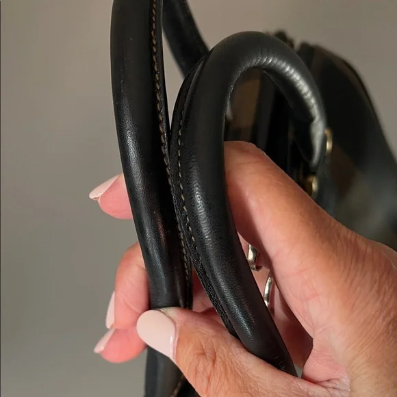 Fendi Black and Tan Striped Satchel - Picture 15 of 15